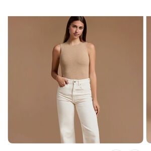 Nuuds Heather Cinnamon Sleeveless Bodysuit